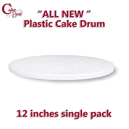 פלסטיק עוגה לוחות 12 אינץ '[1/2 עבה] aka עוגת תופים או עוגה סיבובים לשימוש חוזר עוגה לוחות - חזק, חסון, Greaseproof